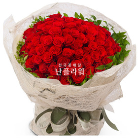 장미꽃 100송이꽃다발30%할인